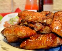 Рецепт: Куриные крылышки в медово-горчичном соусе - В духовке